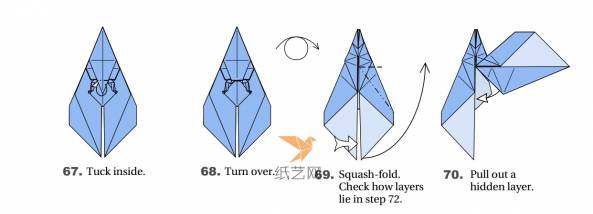 折纸蝙蝠翅膀的折叠图谱