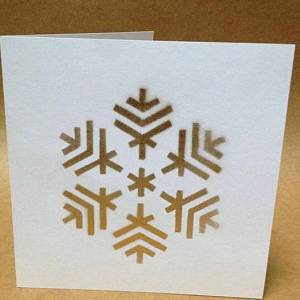 简单的批量制作剪纸雪花图案圣诞节贺卡的DIY教程