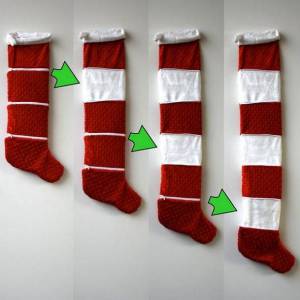搞怪的可伸缩圣诞袜圣诞礼物制作教程
