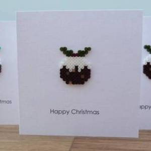 可爱的拼拼豆豆圣诞贺卡制作教程