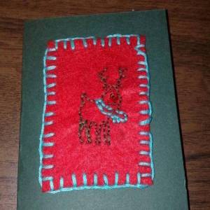 不织布制作的麋鹿圣诞贺卡DIY教程