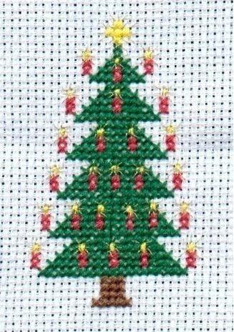 漂亮的圣诞树十字绣制作教程
