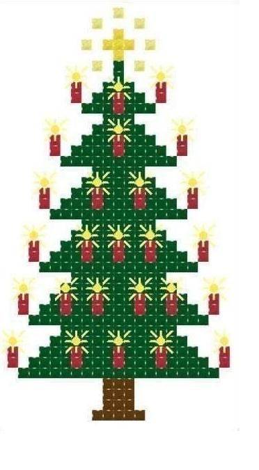 这样看十字绣圣诞树的图样也是很清楚的呢