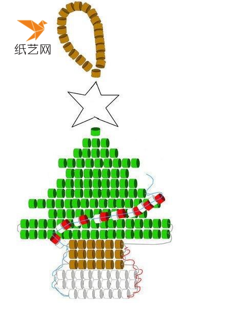 串珠圣诞树上面的彩灯的制作图纸