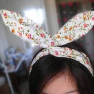 可爱的兔子耳朵发带DIY教程