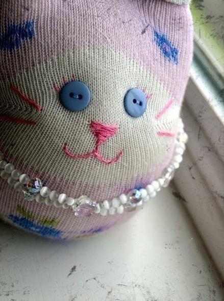 可爱的袜子制作小猫咪DIY教程