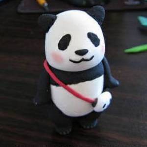 粘土熊猫胖哒制作教程粘土教程