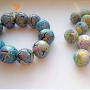 彩色软陶圆球组合的项链制作教程陶艺教程