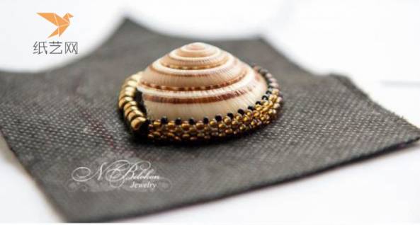 串珠刺绣蜗牛制作教程串珠刺绣教程