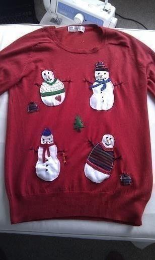 旧衣服改造成雪人毛衣圣诞礼物制作教程
