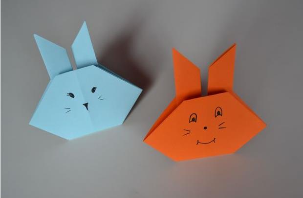 可爱的折纸兔子儿童手工制作教程