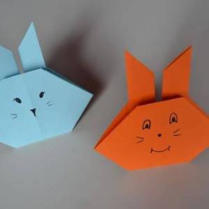 可爱的折纸兔子儿童手工制作教程