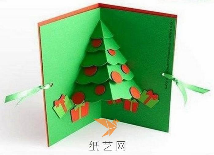 圣诞节手作剪纸立体圣诞节卡片制作教程