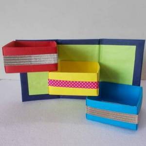 简单实用的立体盒子收纳小柜子制作教程
