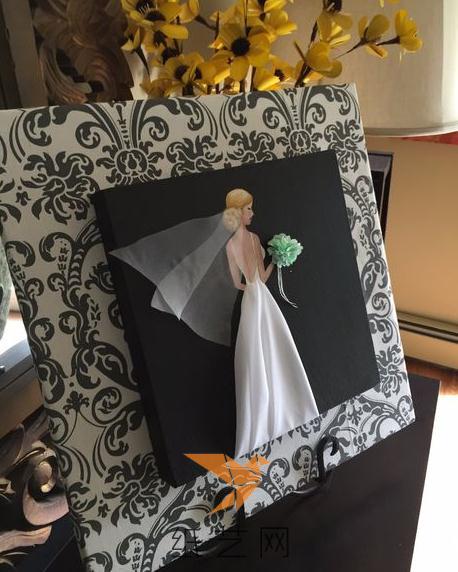 自己制作的立体新娘装饰画送新婚朋友怎么样