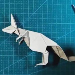 折纸袋鼠视频教程