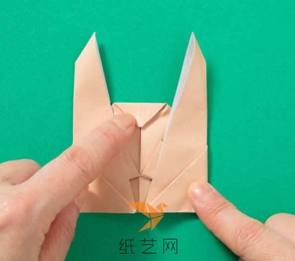 手指小兔子折纸图片