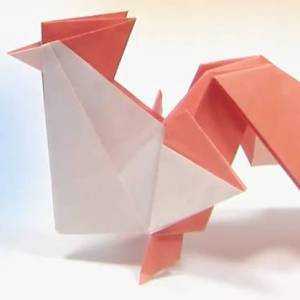 折纸萩原元公鸡视频教程