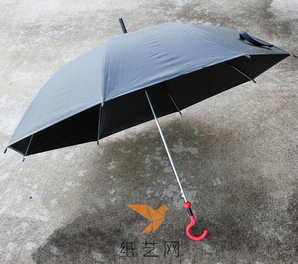 超轻粘土改造旧雨伞变身创意雨伞教程