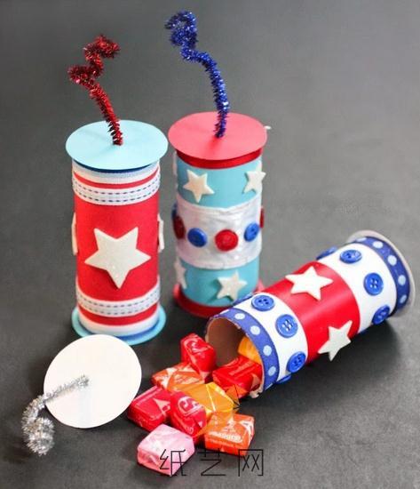 卫生纸筒制作可爱糖果盒儿童节礼物教程