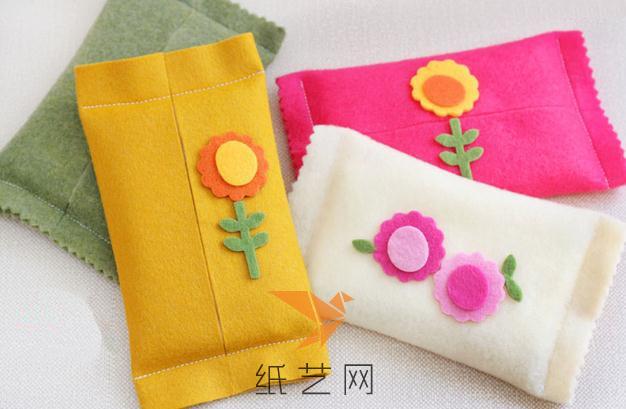小清新的不织布纸巾包制作教程