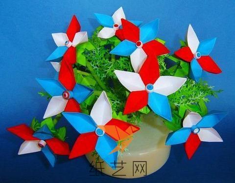 漂亮的折纸花朵装饰制作教程