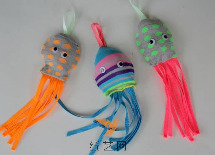 儿童节手工袜子小章鱼制作教程