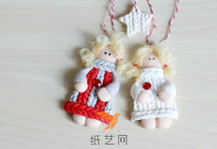 圣诞节手工粘土小娃娃装饰制作教程