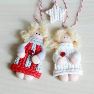 圣诞节手工粘土小娃娃装饰制作教程