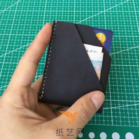 超简洁的手工皮革卡包钱包制作教程