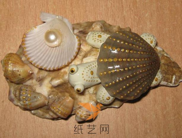 新年礼物用贝壳制作的小海龟工艺品教程