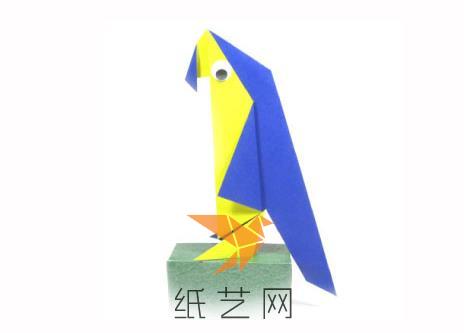 儿童手工折纸鹦鹉制作教程 新年手工制作系列