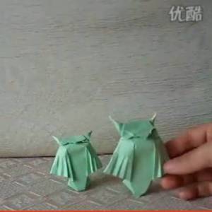 简易猫头鹰折纸教程 趣味折纸