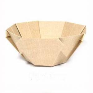 精致的折纸碗收纳盒折纸盒子制作教程