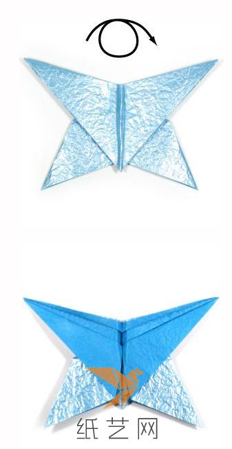 折叠完成之后，就是漂亮的折纸蝴蝶啦。