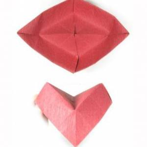 情人节手工立体折纸心折纸船制作教程