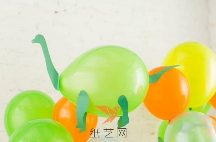 超简单生日聚会装饰恐龙气球儿童手工制作教程