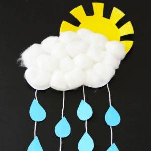 儿童手工小制作下雨的云朵DIY教程
