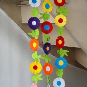 儿童手工春天教室装饰纸艺花制作教程