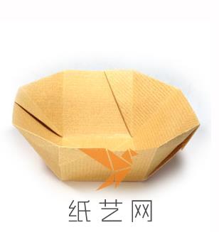 这样的小碗样子的折纸盒子是不是制作起来非常的简单呢？