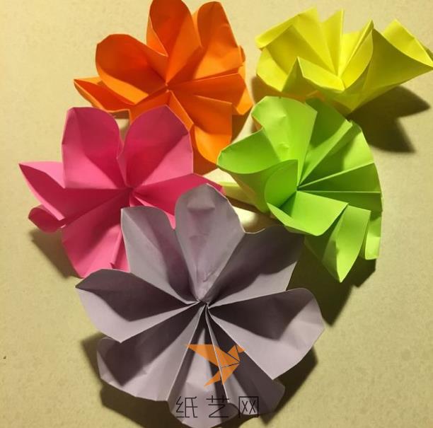 超简单儿童折纸纸艺花教师节布置制作教程