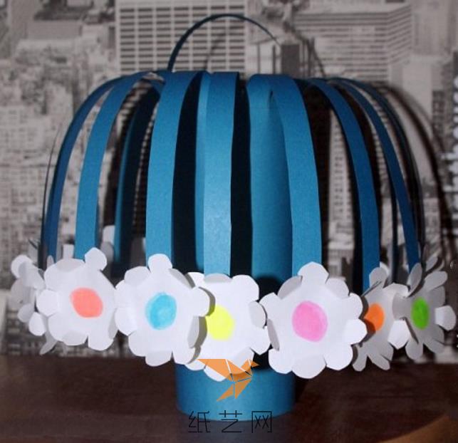 儿童手工简单的小花朵小篮子母亲节礼物制作教程