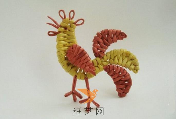 手工编织五彩火鸡复活节手工鸡年手工制作教程