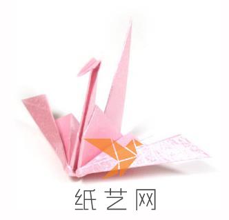 优雅的折纸千纸鹤的制作就完成啦！