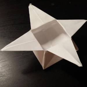 很漂亮的四角星折纸盒子制作教程