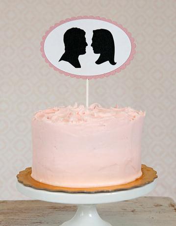 很有创意的结婚蛋糕剪纸装饰