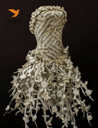 超美的纸雕婚纱短裙