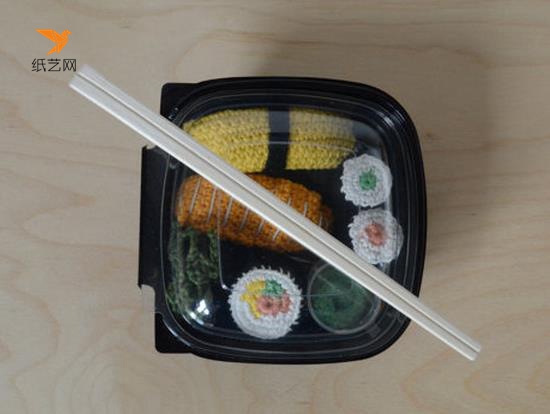 有趣的钩针编织寿司饭盒