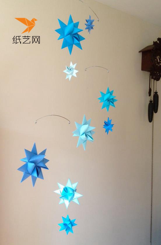 梦幻的折纸星星装饰