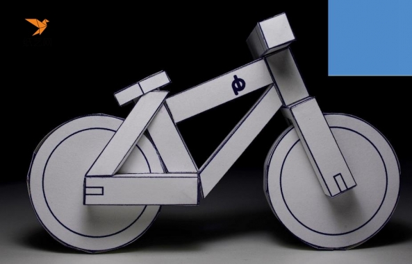 酷酷的自行车纸模型